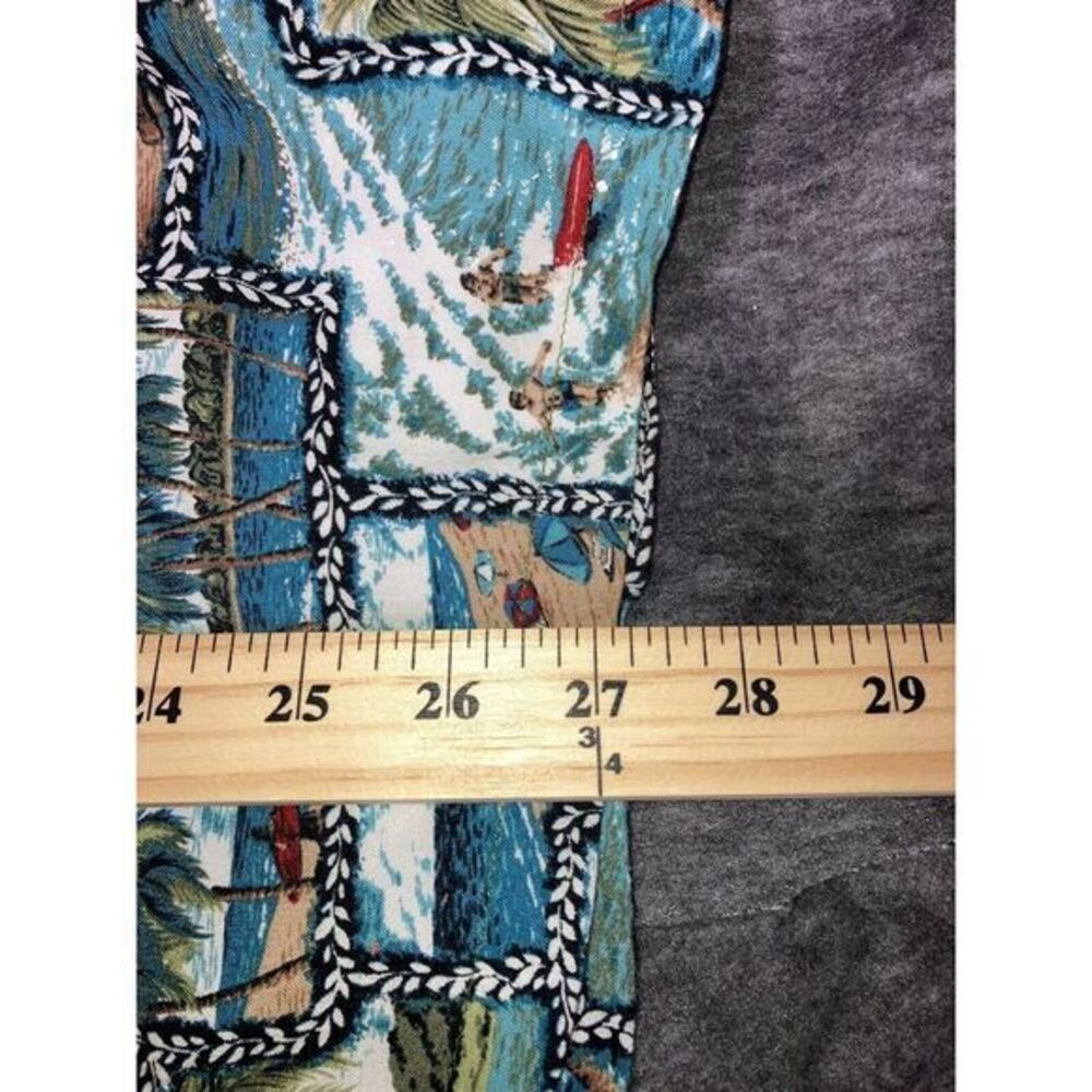 Aloha Hut Hawaii Men's Button Down Shirt All Over Surfboards Palm Trees Medium - Picture 7 of 7